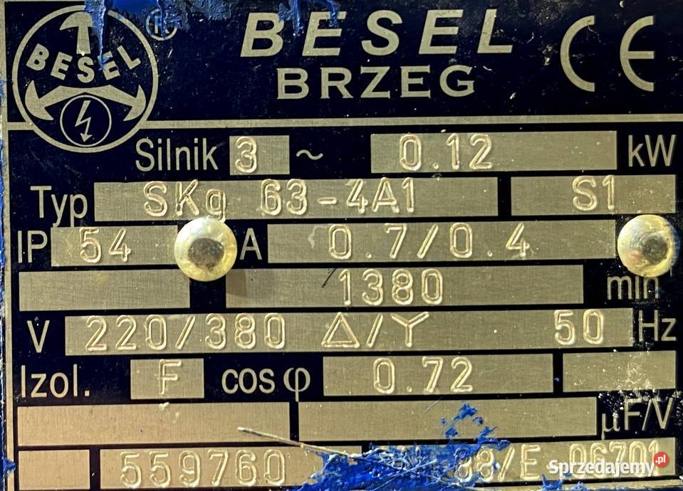 motoreduktor przekładnia 012kW 17obr 3fazowy Pigża