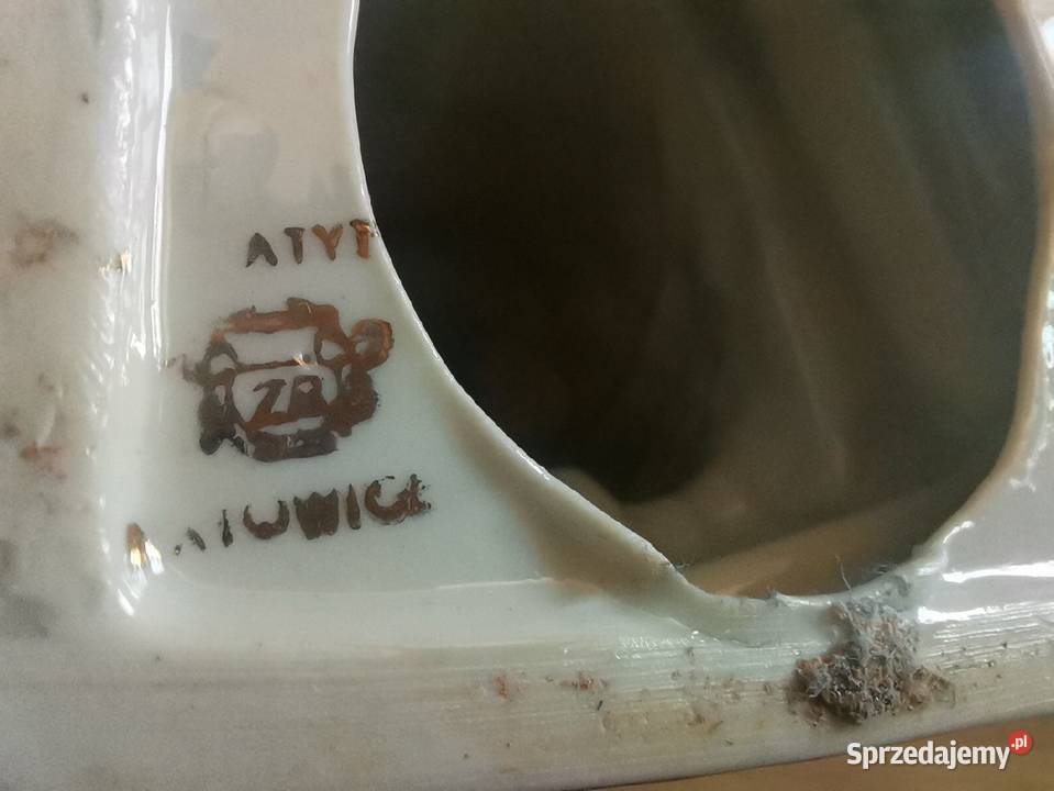 Stara figurka lampka Sowa porcelana Steatyt Siemianowice Śląskie sprzedam