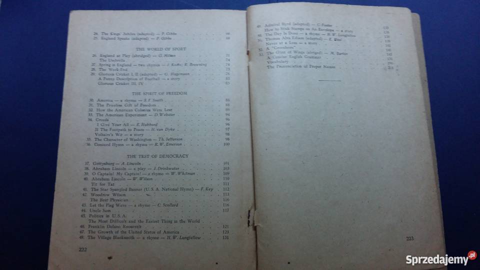 Readings about England and America 1946r Klara łódzkie Łódź