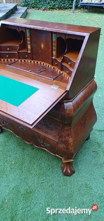 Sekretarzyk orzechowy styl barokowy vintage Meble