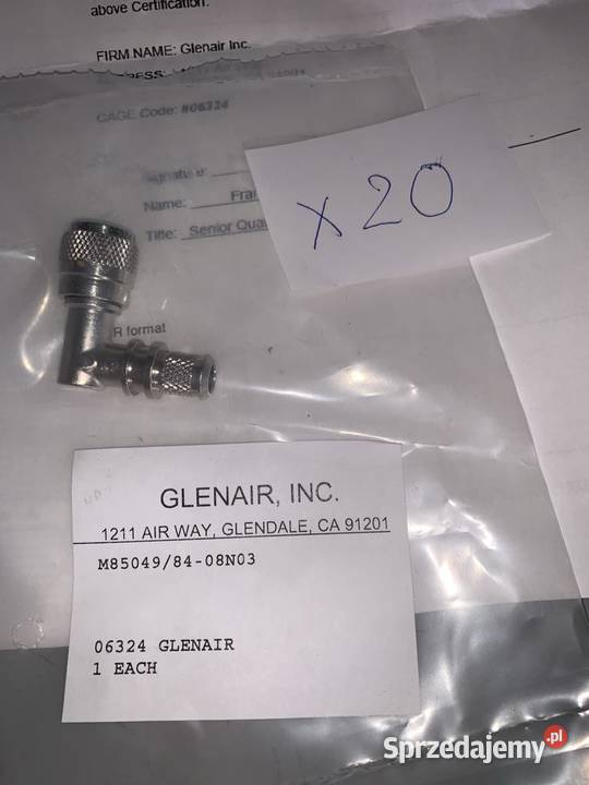 Glenair M8504984 08N03 Coupling 90 Backshell x20 Warszawa