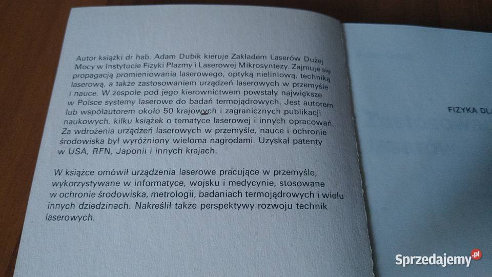 Zastosowanie laserów Adam Dubik Gdańsk