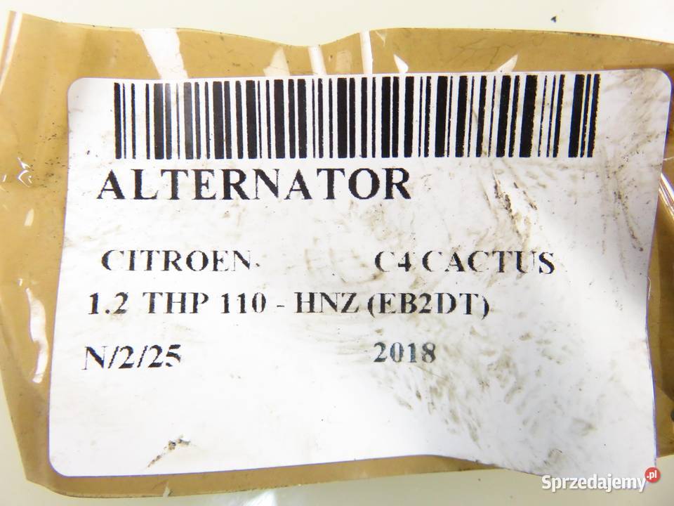 ALTERNATOR CITROEN C4 CACTUS 12 THP 110