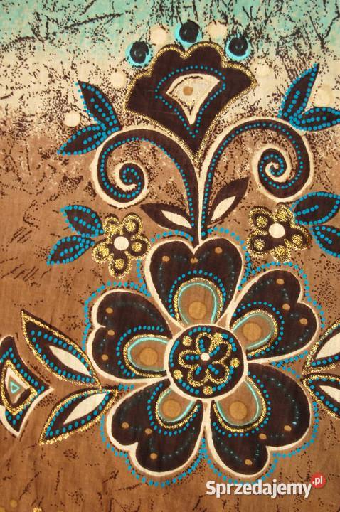 Spódnica midi rozkloszowana turkus brąz Drapers Lublin sprzedam