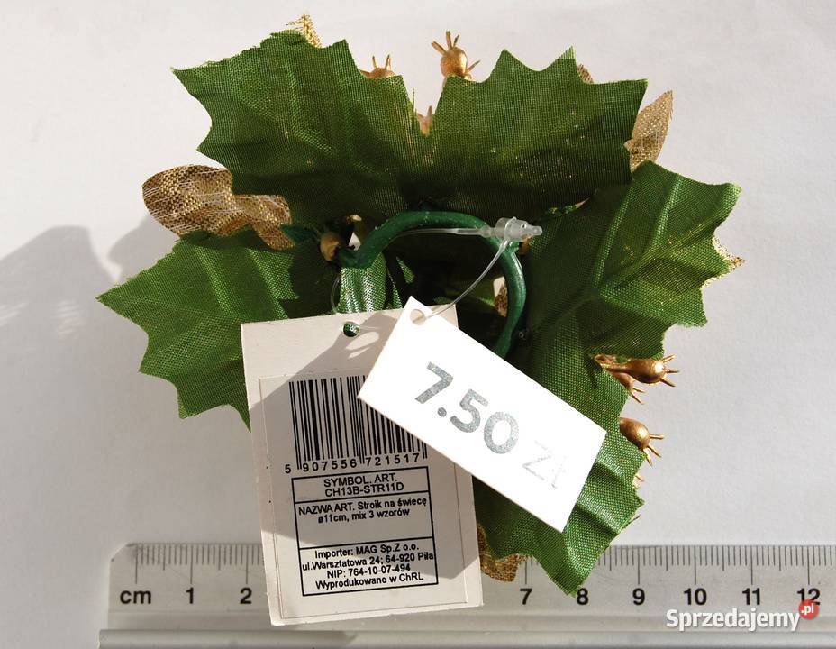 Stroik do świecznika świecy złota gwiazda lubelskie