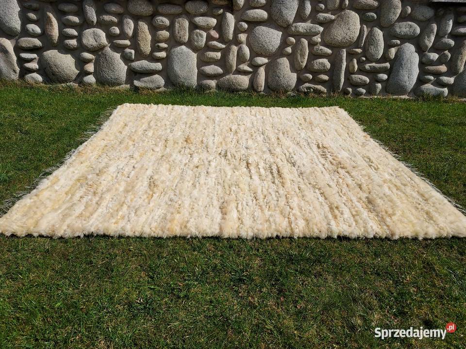 Skórzany Dywan z Wełny Owczej 200x200 Dywan ze Szaflary