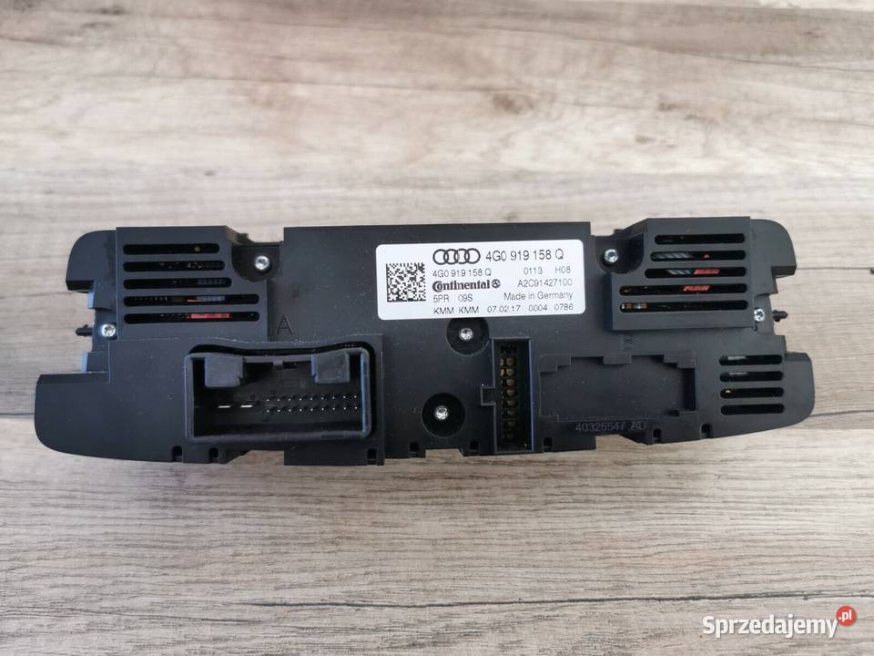 PANEL KLIMATYZACJI TYŁ 4G0919158Q AUDI A6 C7 A7 osobowe Wyposażenie wnętrza Części samochodowe dolnośląskie