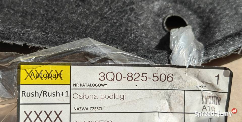 3Q0825506 VW Passat B8 osłona podłogi str prawa osobowe Rożnów sprzedam