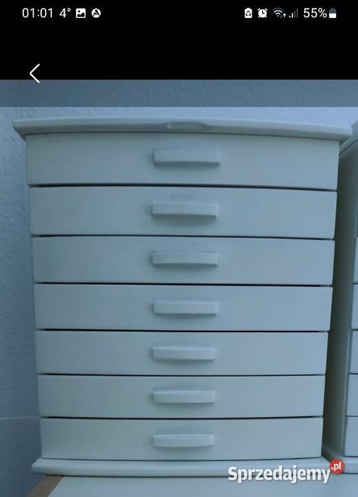 Szkatulka kasetkadrewno biała 7 szuflad 28 wielkopolskie