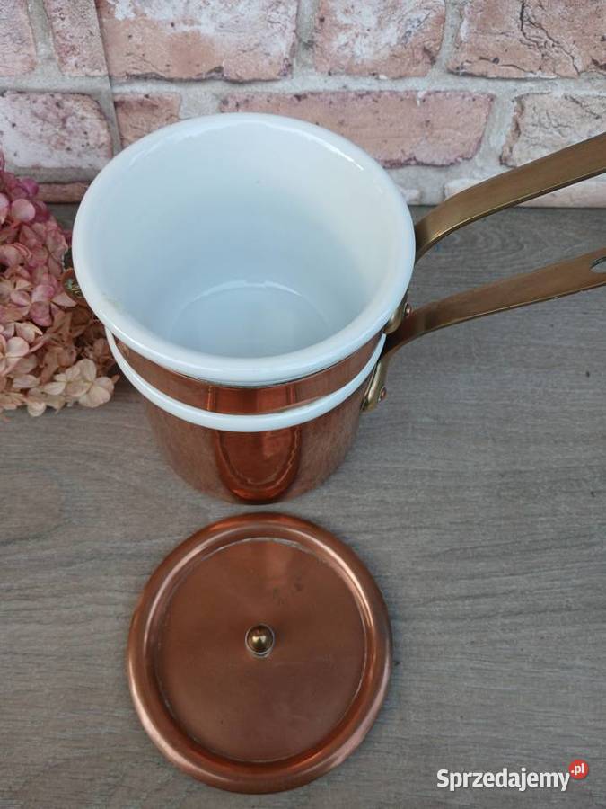Profesjonalny miedziany garnek do kąpieli wodnej Warszawa