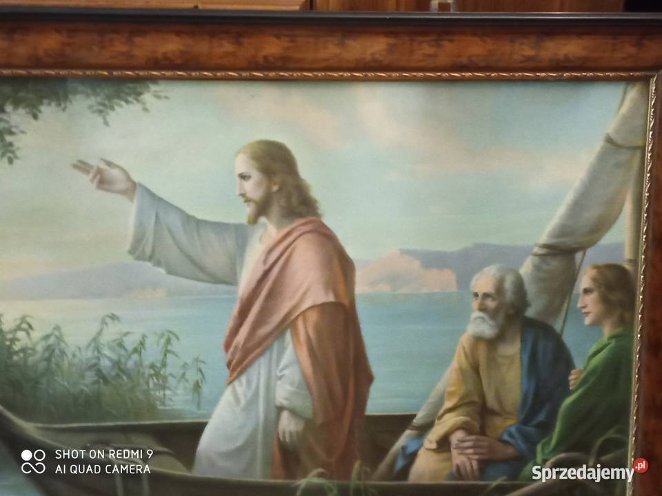 Wielki Obraz Religijny Jezus nauczającyna Łodzi Katowice
