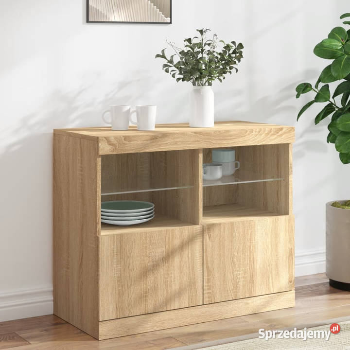 Szafka z oświetleniem LED dąb sonoma 81x37x67 Warszawa