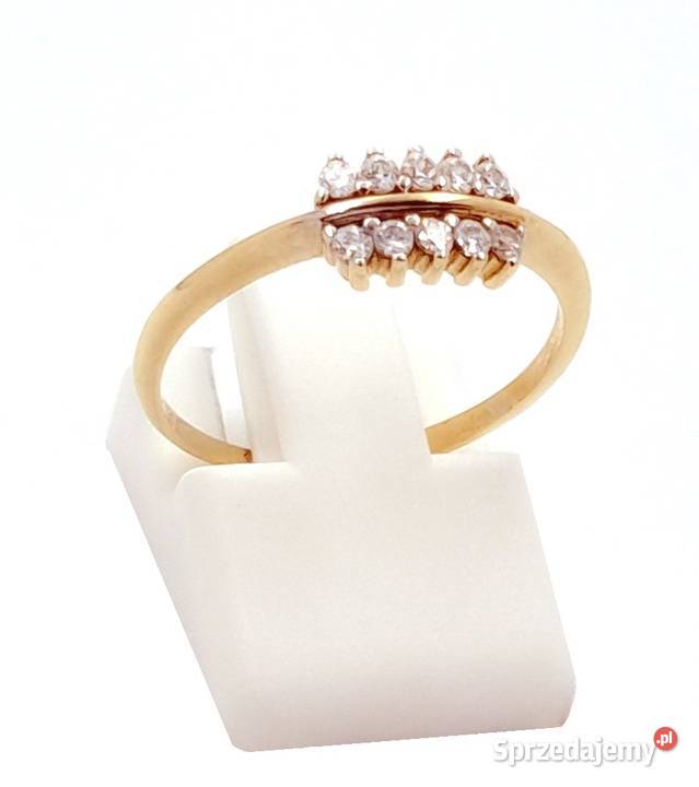 Pierścionek r12 Złoty pr333 Modern z kamieniami złote Poznań