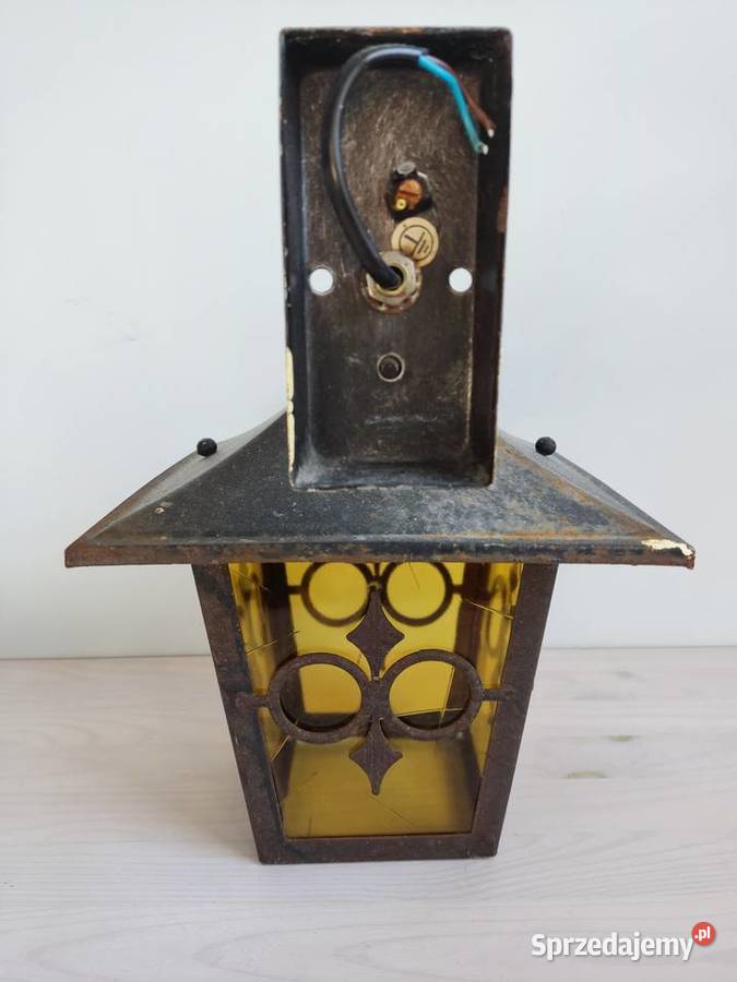 Stara retro lampa ścienna kinkiet na ganek Głuchołazy