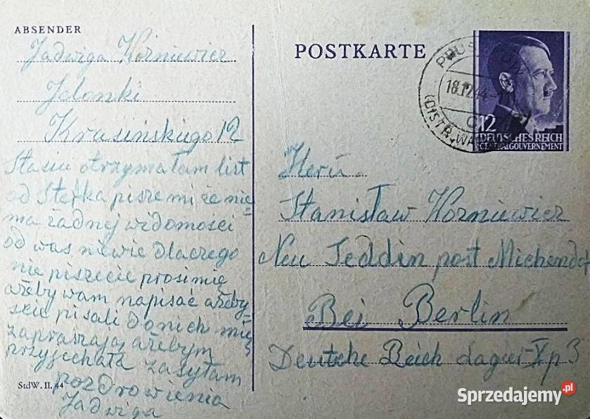 1944 Komplet 3 kart Obóz pracy Reichsbahn Berlin Człuchów