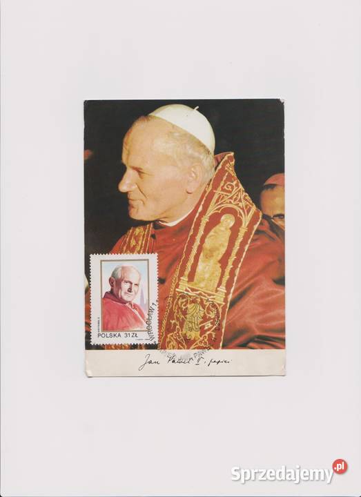 Okolicznościowa Pocztówka z Janem Pawłem II dolnośląskie Wrocław sprzedam