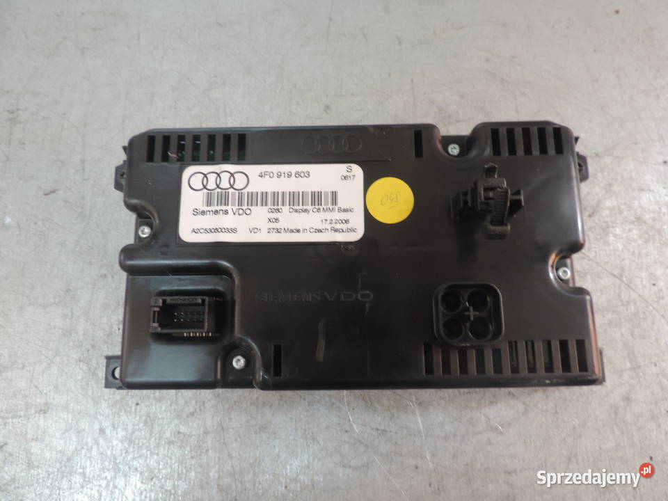 MONITOR WYŚWIETLACZ AUDI A6 C6 UK 4f0919603 Wyposażenie wnętrza Nowy Sącz