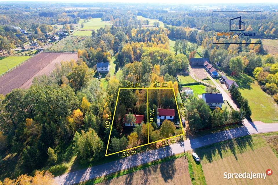 Dom w stanie surowym z własnym lasem Nowe Drozdowo