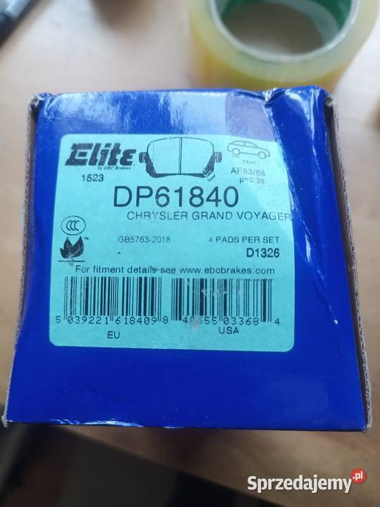 Klocki EBC DP61840 tył 4 green stuff Łazany