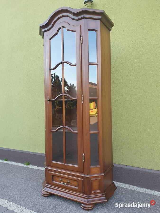 Witrynka serwantka przeszklona drewno Szymanowice sprzedam