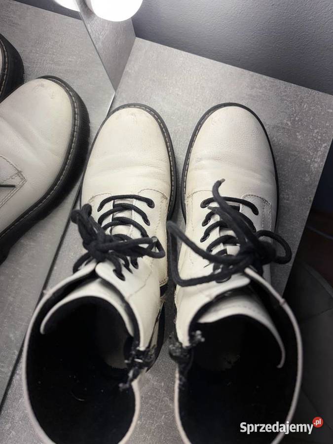 Buty zimowe jesienne trepy białe botki Jasło