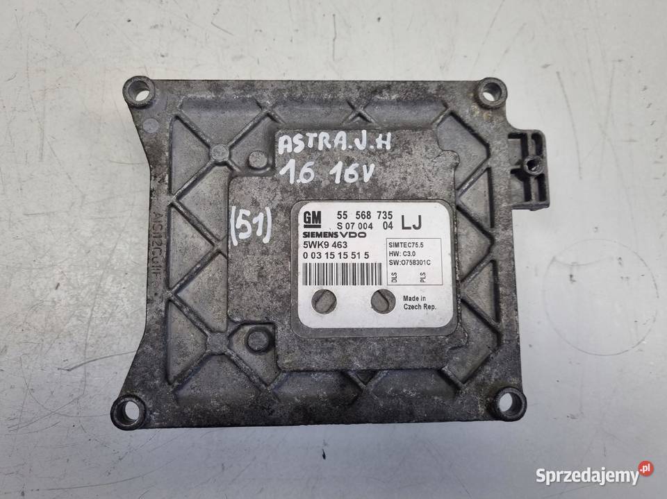 Opel Astra III H 16 16V STEROWNIK SILNIKA Komputery Rudka