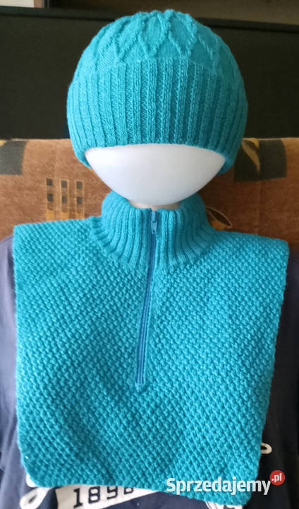 czapka i golf rozpinany komplet na chłodne dni Odzież damska Suwałki