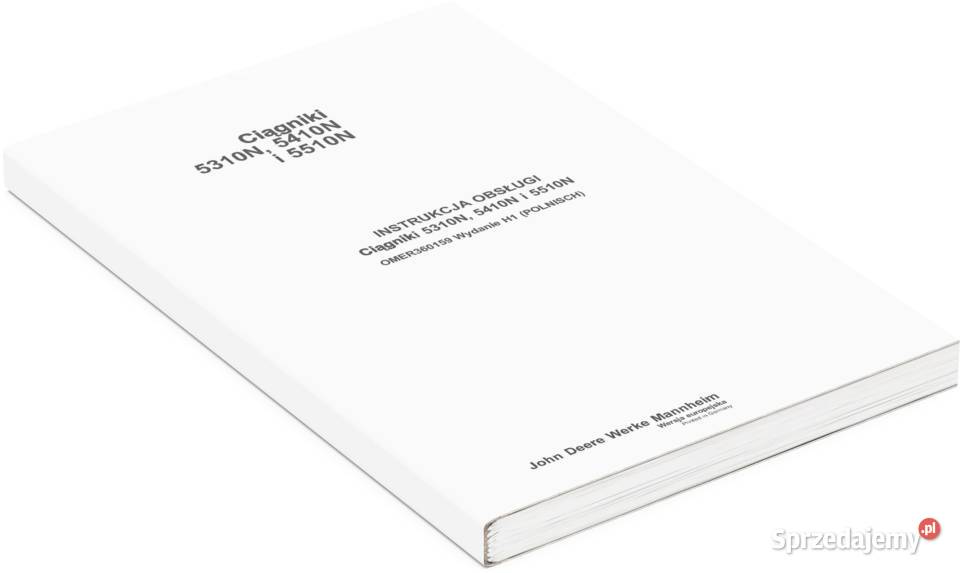Instrukcja obsługi John Deere 5310N 5410N 5510N Pozostałe