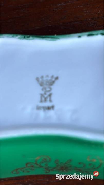 Puzderko Syg P M Import Bukiet kwiatów Zielone Porcelana i szkło Sokółka