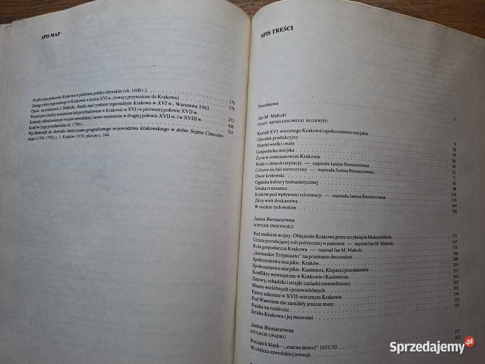 Dziejen KrakowaJ Bieniarzówna JM Małecki t2 i 3 twarda z obwolutą