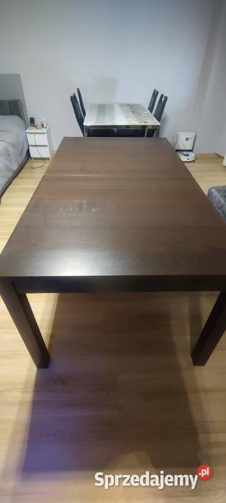 Duży stół rozkładany IKEA BJURSTA 175-260 x 95 cm
czarno-bra