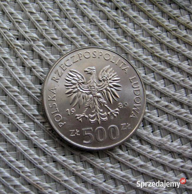 Polska 500 1989r Władysław II Jagiełło Kalisz