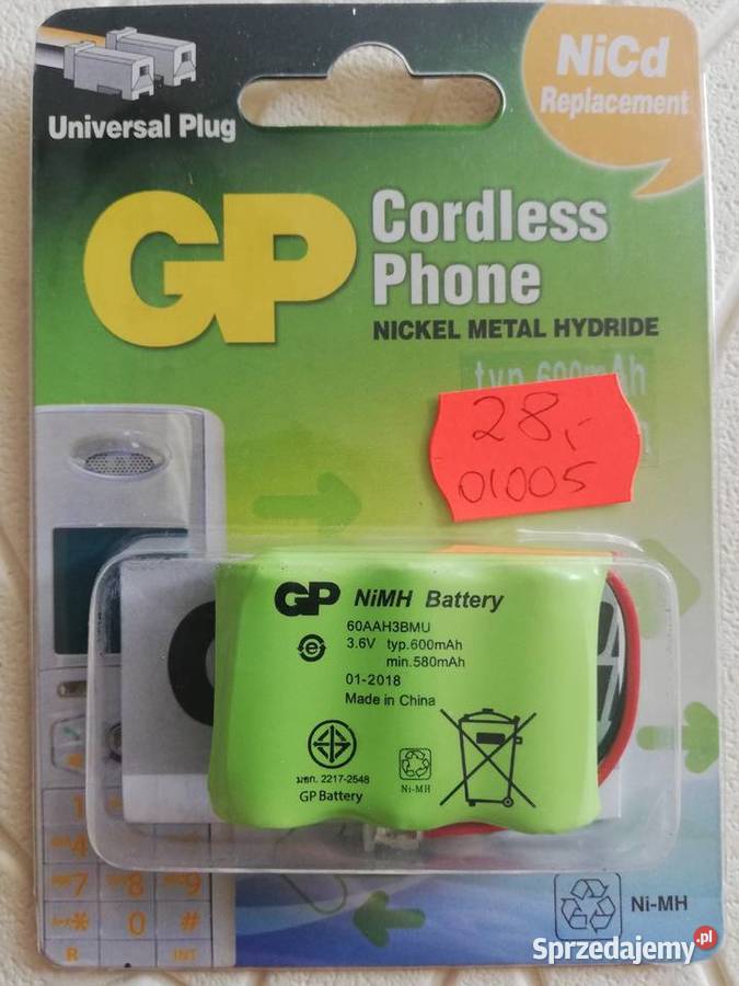 Akumulator GP do telefonu bezprzewodowego podkarpackie Rzeszów sprzedam