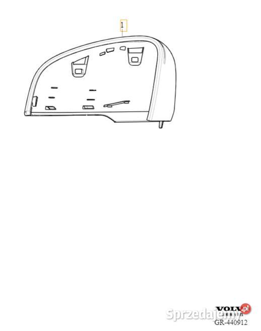 VOLVO C40 XC40 obudowa lusterka lewa czarny Gadgety motoryzacyjne Bielany Wrocławskie