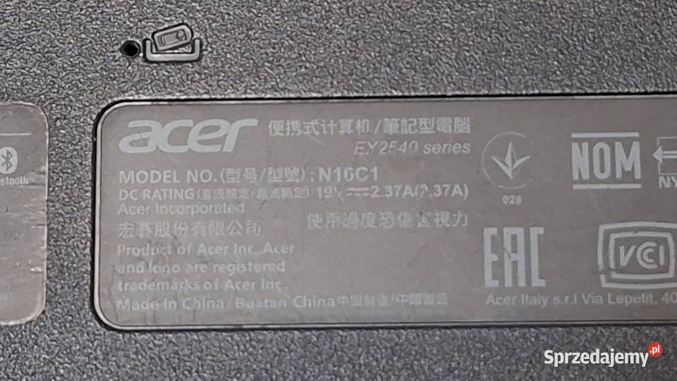 Laptop Acer N16C1 156 i3 4 GB RAM 0 GB HDD Acer Zielona Góra