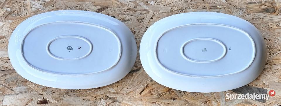 Kolekcjonerskie duże półmiski owalne porcelanowe lubelskie Paskudy sprzedam