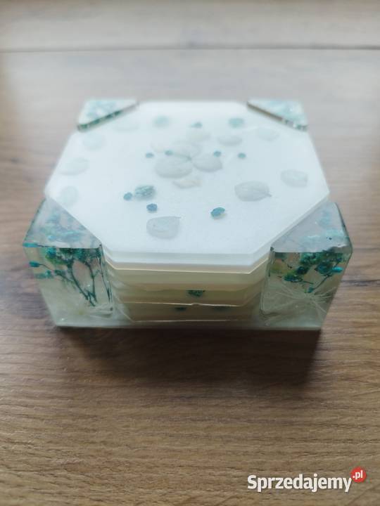 Rękodzieło Handmade Podkładki Pod Kubki Stojak Skierniewice sprzedam