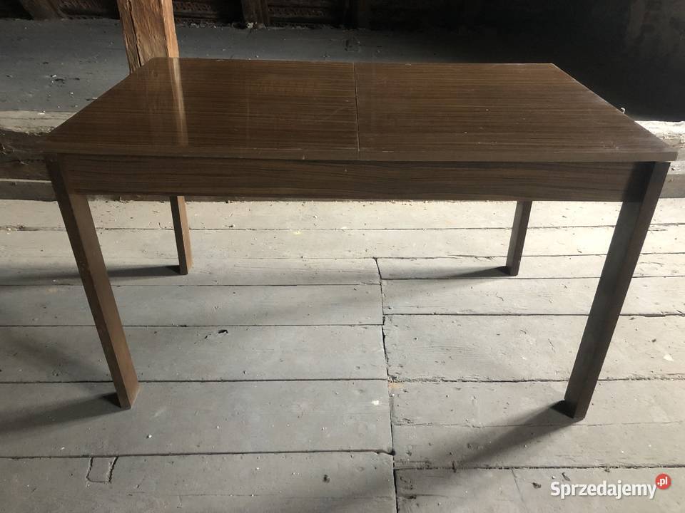 Stół ława stoli rozkładany ciemnobrązowy  75 x 120 cm