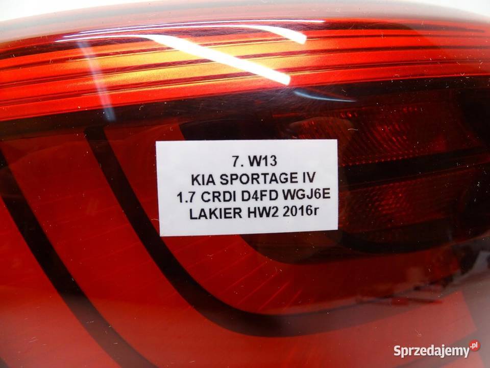LAMPA LEWA LEWY TYŁ TYLNA KIA SPORTAGE IV LED małopolskie