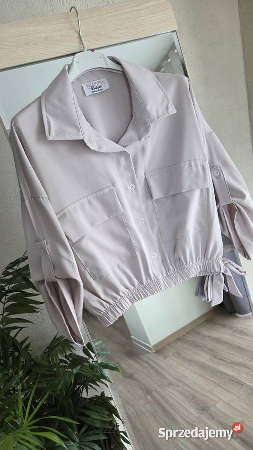 Damska bluzka z kołnierzykiem krótka koszula Moda i Styl Pleszew sprzedam