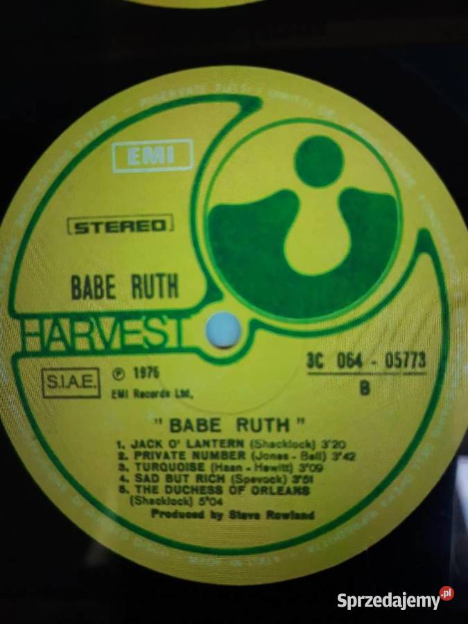 Archiwalne wykopalisk rocka BABY RUTH Baby Ruth Rzeszów