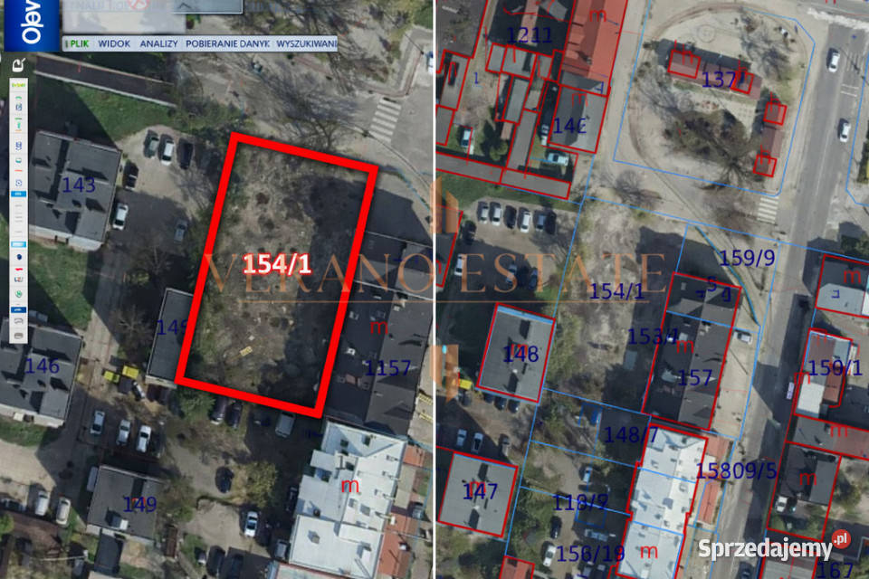 TEREN INWESTYCYJNY 1031 m ZGIERZ CENTRUM WZ