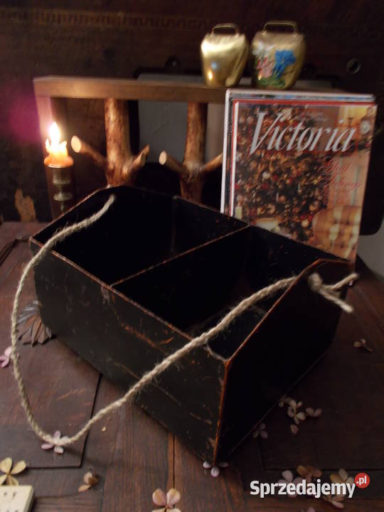 Stary Stalowy Pojemnik Organizer Nosidełko Szczecin