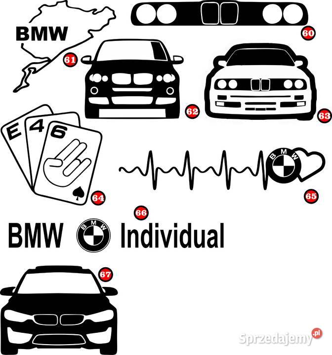 BMW Naklejki na Auto Samochód + Indywidualny Gorzów