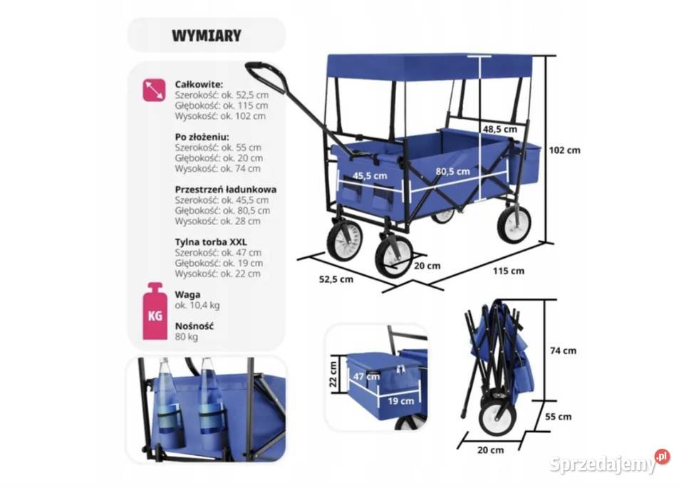 Wózek transportowy z baldachimem Chyżne