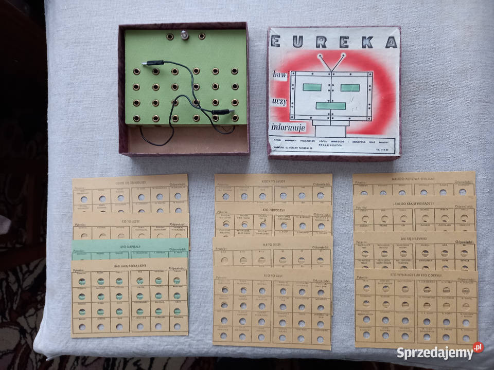 Retro gra EUREKA bawi uczy informuje z PRLu