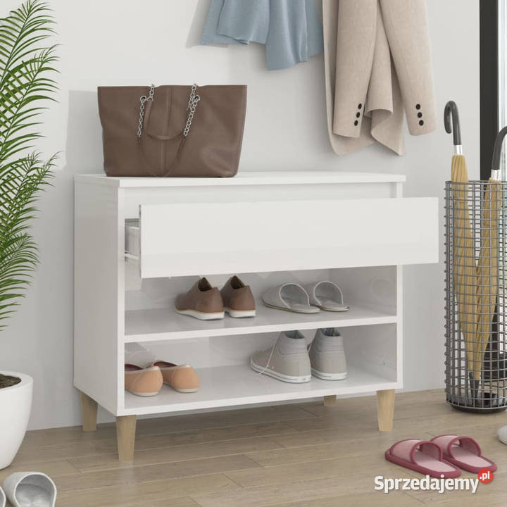 Szafka na buty wysoki połysk biała 70x36x60 Na buty Warszawa