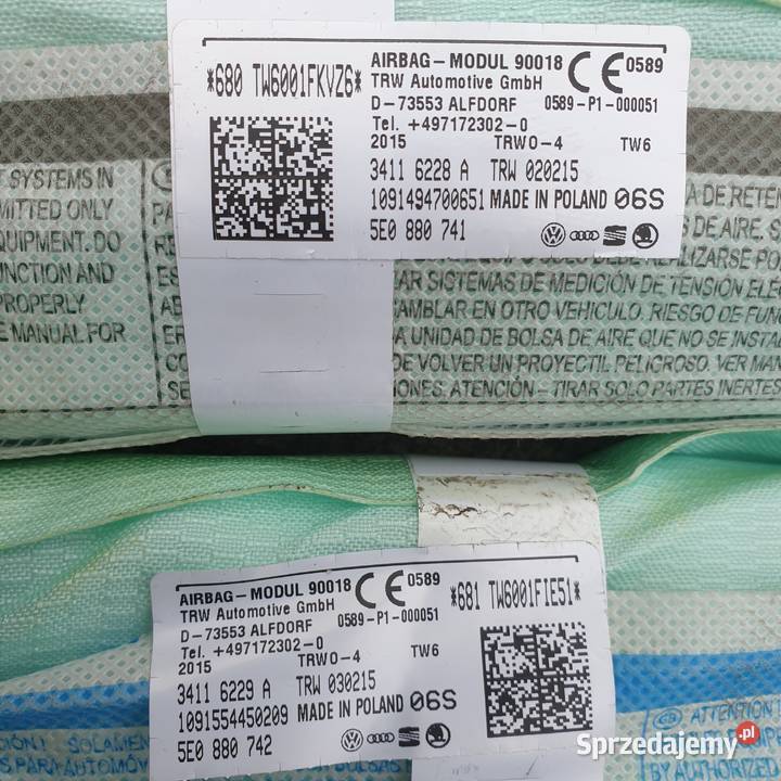 SKODA OCTAVIA III SCOUT KURTYNA AIRBAG LEWA osobowe