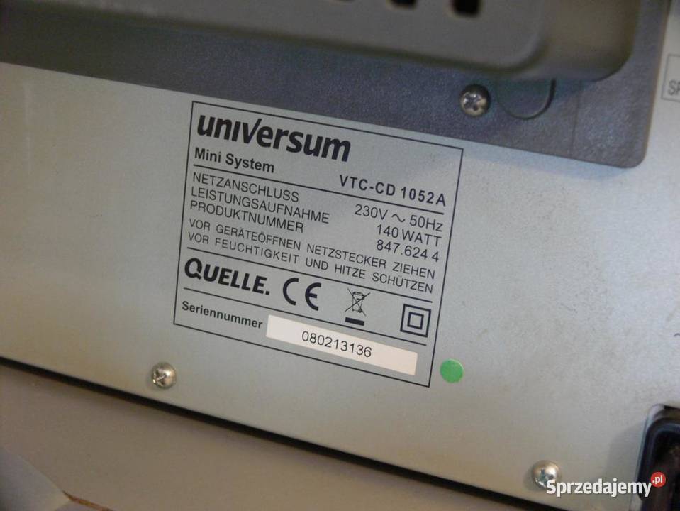 Wieża Universum VTCCD1052 USB mp3 kol Mocna Jasło