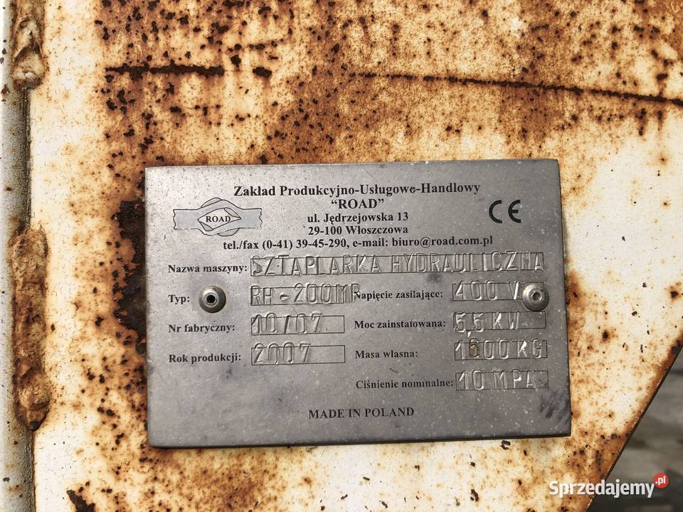 Sztaplarka do bloczków betonowych i pustaków Ostrowik